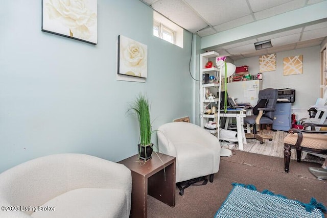 9505 River Trail Dr, Louisville, KY 40229 - office space with carpet floors and a paneled ceiling