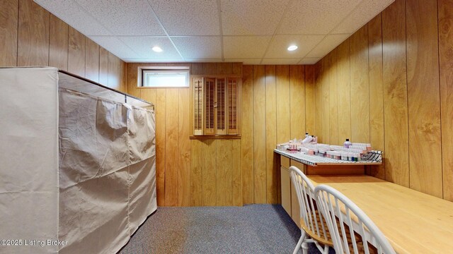 512 Valley College Dr, Louisville, KY 40272 - interior space with wood walls and recessed lighting