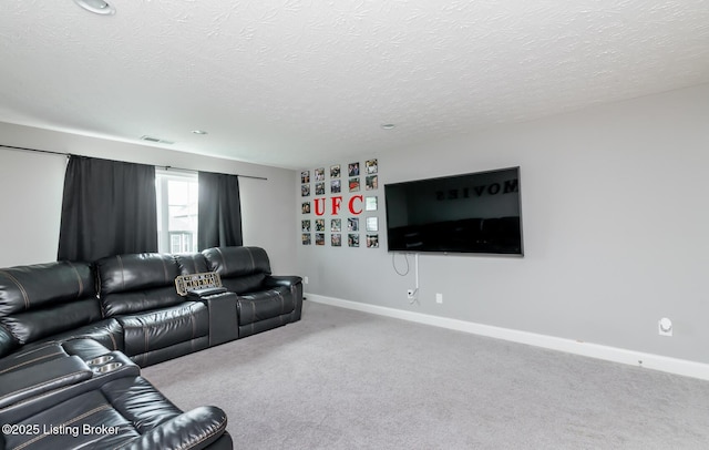 17121 Piton Way, Louisville, KY 40245 - carpeted living room featuring baseboards and a textured ceiling