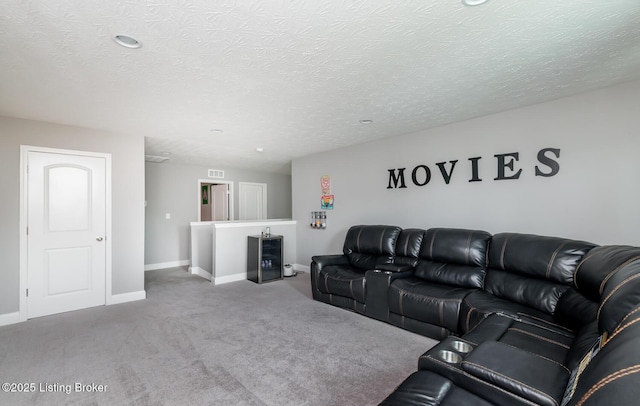 17121 Piton Way, Louisville, KY 40245 - living area with carpet flooring, baseboards, and a textured ceiling
