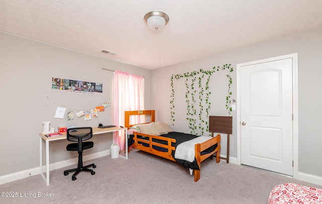 17121 Piton Way, Louisville, KY 40245 - carpeted bedroom featuring baseboards, a desk, and a textured ceiling