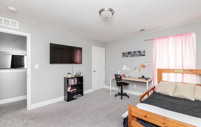 17121 Piton Way, Louisville, KY 40245 - bedroom featuring carpet, baseboards, a desk, and a textured ceiling