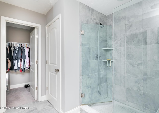17121 Piton Way, Louisville, KY 40245 - full bath with a stall shower, baseboards, and a walk in closet
