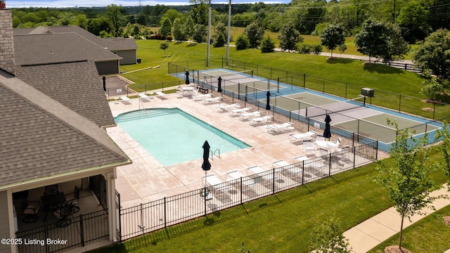 1911 Dressage Cir, Louisville, KY 40245 - community pool featuring a patio area
