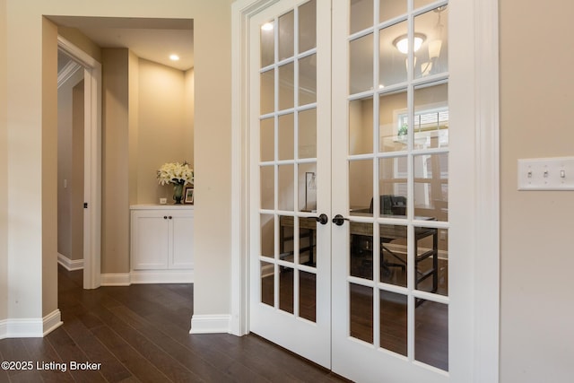 1911 Dressage Cir, Louisville, KY 40245 - detailed view of french doors, wood finished floors, and baseboards