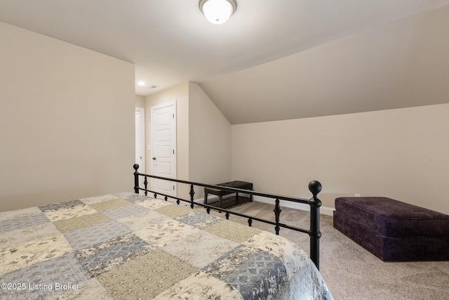 1911 Dressage Cir, Louisville, KY 40245 - bedroom featuring carpet, vaulted ceiling, and baseboards