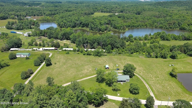360 Pumpkin Rd, Shepherdsville, KY 40165 - overview of rural landscape featuring a large body of water and a heavily wooded area
