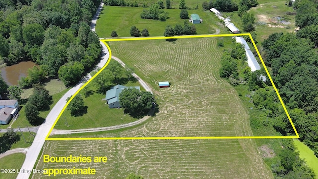 360 Pumpkin Rd, Shepherdsville, KY 40165 - view of rural area featuring property parcel outlined and farmland