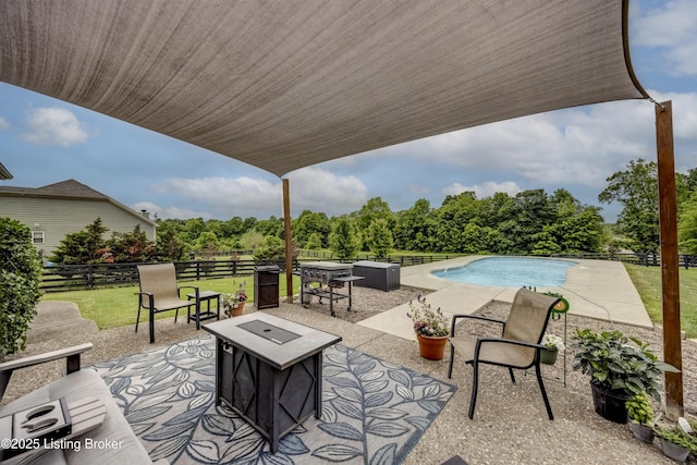 4605 Clarkhurst Cir, Smithfield, KY 40068 - view of patio / terrace with an outdoor pool and a fire pit