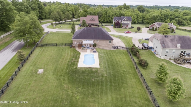 4605 Clarkhurst Cir, Smithfield, KY 40068 - view from above of property with a pool area