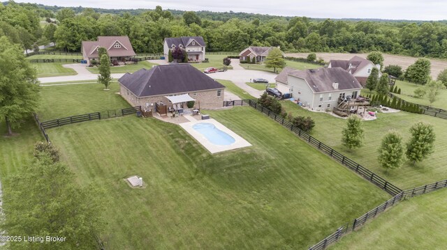 4605 Clarkhurst Cir, Smithfield, KY 40068 - view from above of property featuring a pool area