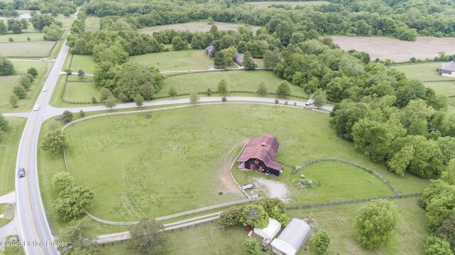 4605 Clarkhurst Cir, Smithfield, KY 40068 - aerial view of sparsely populated area featuring agricultural land
