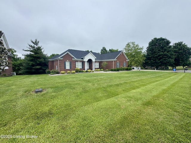 144 Woodhill Rd, Bardstown, KY 40004 - ranch-style home with a front lawn and brick siding