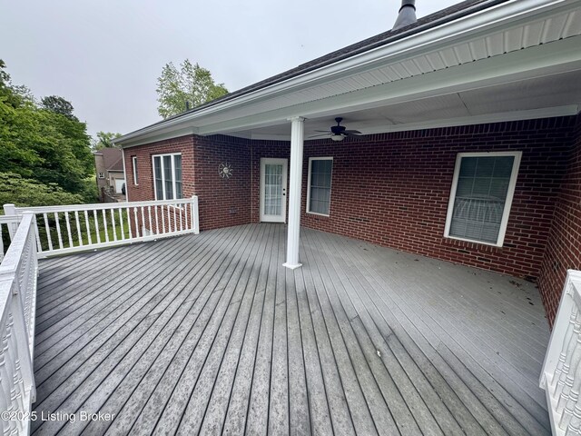 144 Woodhill Rd, Bardstown, KY 40004 - deck featuring ceiling fan