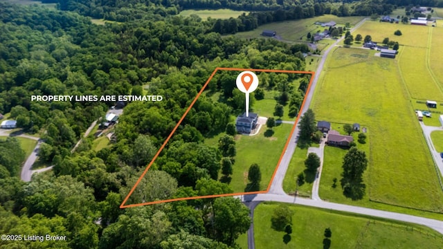 101 Harry Rucker Rd, Bardstown, KY 40004 - view of property location featuring property parcel outlined and a forest