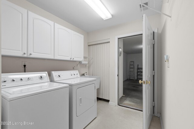 10106 Blossom Tree Way, Louisville, KY 40241 - washroom with cabinet space, separate washer and dryer, and baseboards