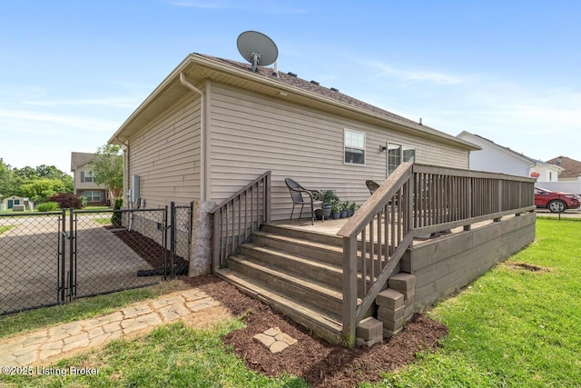 238 Crossfield Dr, Mt Washington, KY 40047 - rear view of house with a gate and a deck