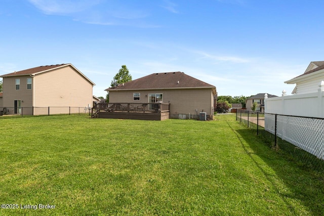 238 Crossfield Dr, Mt Washington, KY 40047 - back of house featuring a wooden deck and central air condition unit