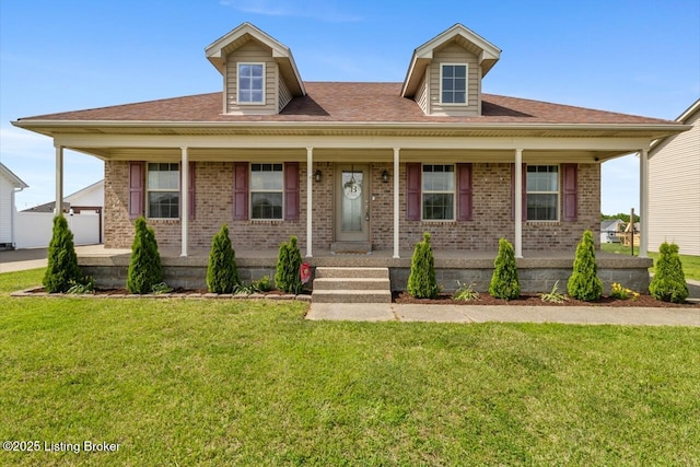 238 Crossfield Dr, Mt Washington, KY 40047 - view of front of home with covered porch, a front lawn, and brick siding