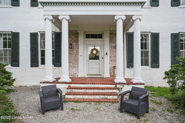 316 E Cross Main St, New Castle, KY 40050 - entrance to property with a porch and brick siding
