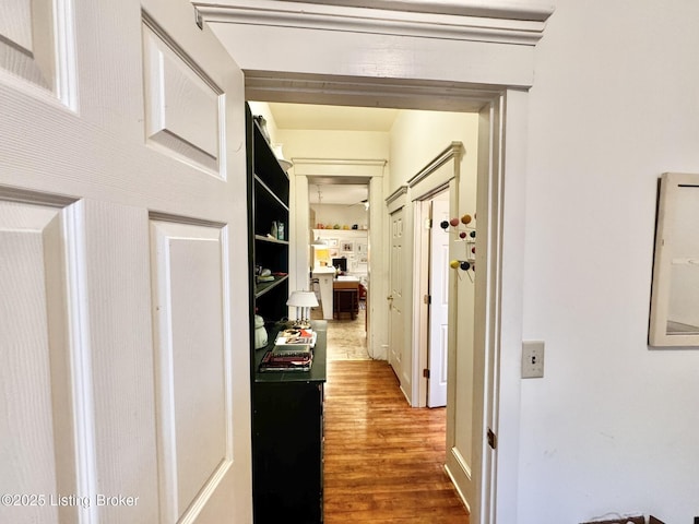 218 Locust St, Jeffersonville, IN 47130 - hallway with wood finished floors