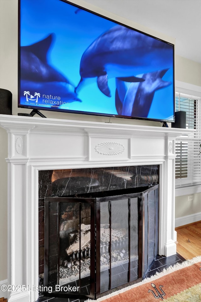2501 Newburg Rd, Louisville, KY 40205 - detailed view of a high end fireplace and wood finished floors