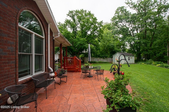 9200 Axminster Dr, Louisville, KY 40299 - view of patio / terrace featuring outdoor dining area and view of scattered trees