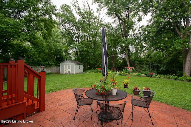 9200 Axminster Dr, Louisville, KY 40299 - view of patio with outdoor dining area and view of scattered trees