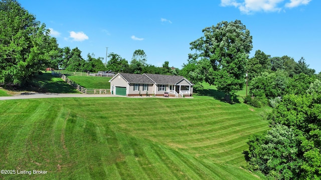 1415 Zoneton Rd, Shepherdsville, KY 40165 - view of front of house featuring an attached garage, driveway, and covered porch
