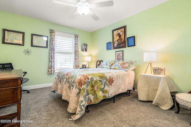 17900 Meremont Heights Way, Louisville, KY 40245 - carpeted bedroom with baseboards, ceiling fan, and an office area