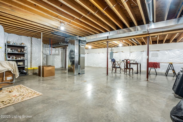 17900 Meremont Heights Way, Louisville, KY 40245 - unfinished below grade area with water heater and heating unit