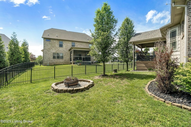 17900 Meremont Heights Way, Louisville, KY 40245 - view of yard with a fire pit
