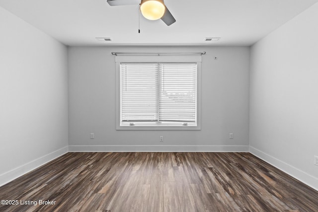 118 Stable Way, Jeffersonville, IN 47130 - unfurnished room with a ceiling fan, dark wood finished floors, and baseboards