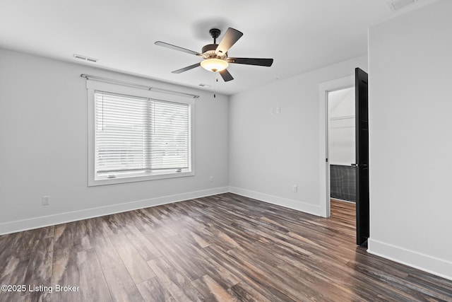 118 Stable Way, Jeffersonville, IN 47130 - empty room featuring dark wood-style flooring, baseboards, and a ceiling fan