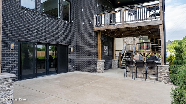 118 Stable Way, Jeffersonville, IN 47130 - view of patio / terrace featuring stairway and a wooden deck