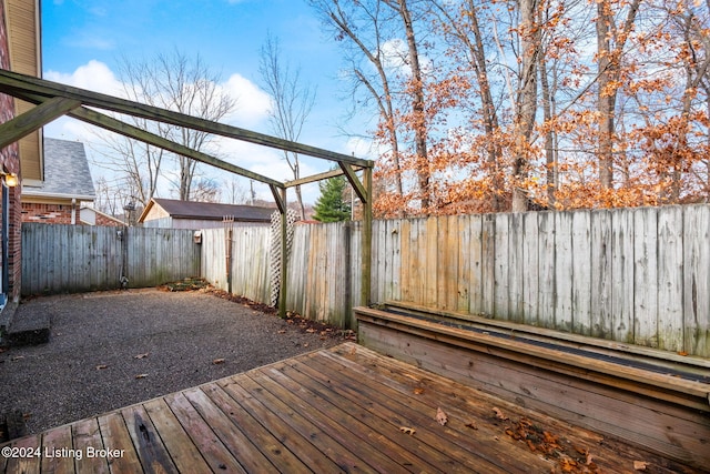 4225 Treesdale Dr, Sellersburg, IN 47172 - deck with a fenced backyard