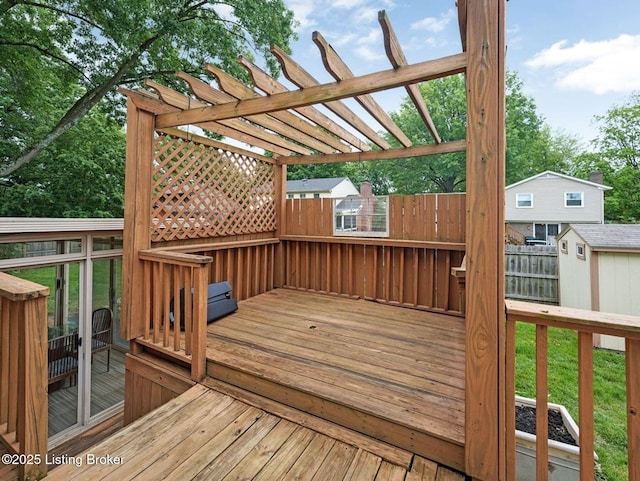 8703 Bards Ct, Louisville, KY 40299 - wooden deck with a pergola