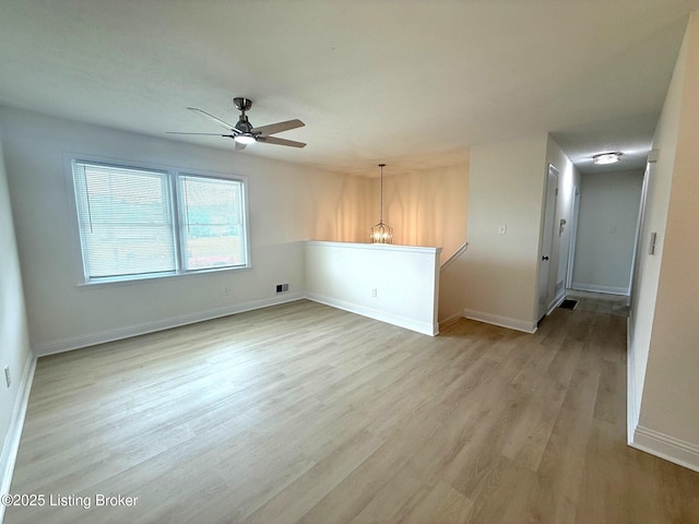 11302 Deering Rd, Louisville, KY 40272 - spare room featuring light wood-style flooring and a ceiling fan