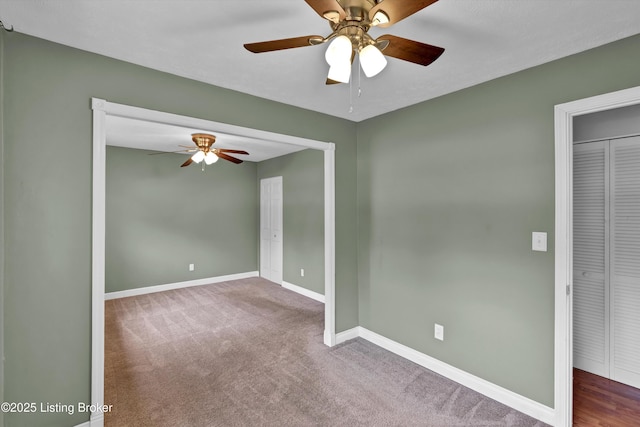 6106 Dobson Ct, Louisville, KY 40229 - unfurnished room featuring a ceiling fan, baseboards, and carpet