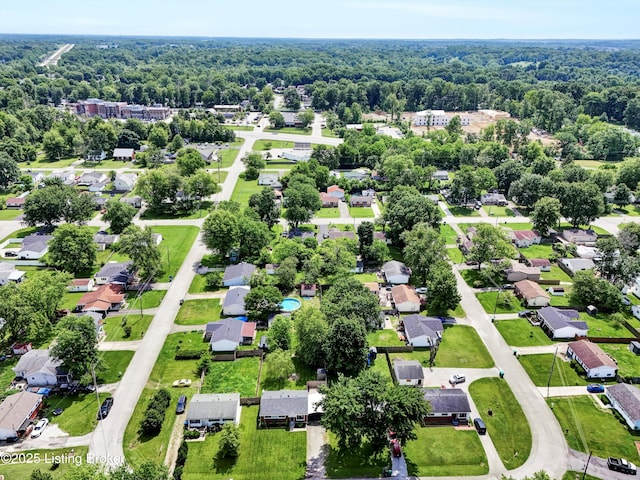6106 Dobson Ct, Louisville, KY 40229 - aerial perspective of suburban area with a heavily wooded area