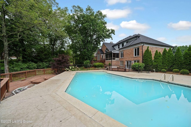527 Woodlake Dr, Louisville, KY 40245 - view of pool with a wooden deck
