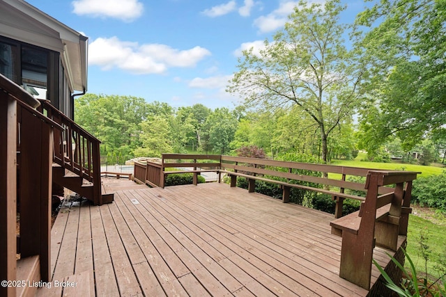 527 Woodlake Dr, Louisville, KY 40245 - view of wooden deck
