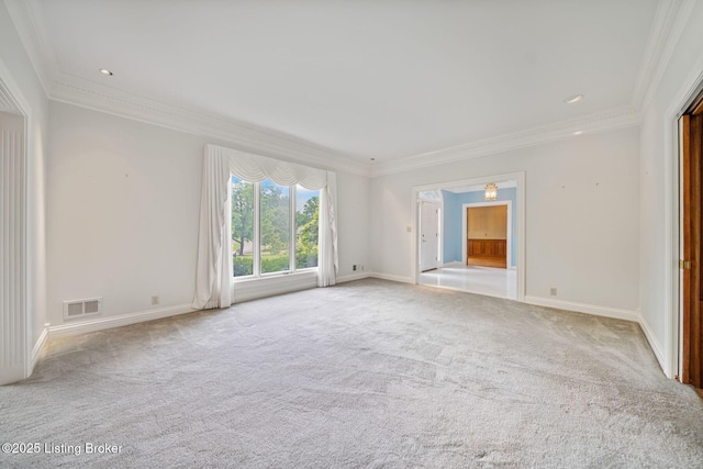 527 Woodlake Dr, Louisville, KY 40245 - empty room with ornamental molding, carpet floors, and recessed lighting