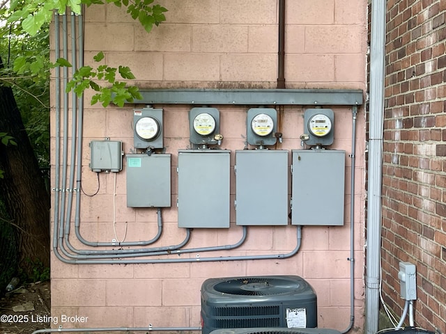 4143 Hillview Ave, Louisville, KY 40216 - exterior view of electric meter and central AC unit