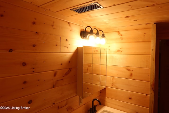 255 Little Cabin Ln, Falls Of Rough, KY 40119 - sauna featuring wood walls and wood ceiling
