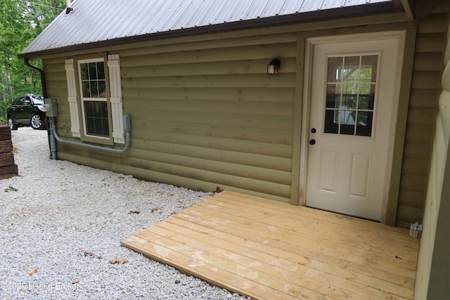 255 Little Cabin Ln, Falls Of Rough, KY 40119 - view of exterior entry featuring metal roof