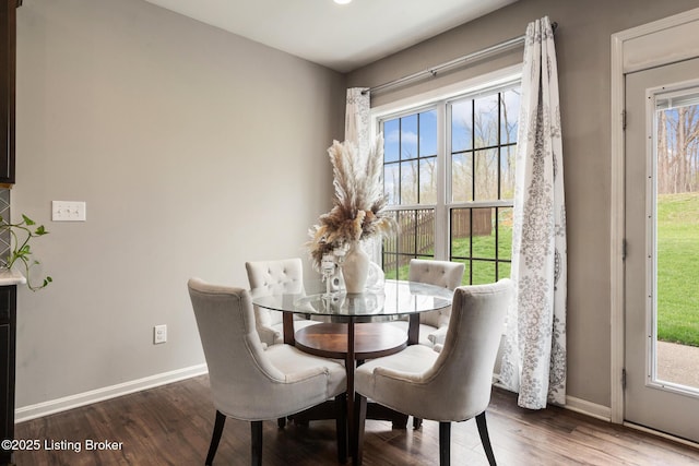 6803 Park Vista Way, Louisville, KY 40229 - dining space featuring baseboards, wood finished floors, and plenty of natural light