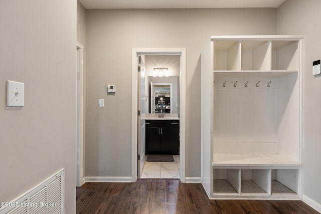 6803 Park Vista Way, Louisville, KY 40229 - mudroom featuring wood finished floors and baseboards