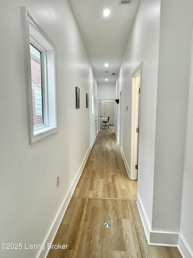 445 Marret Ave, Louisville, KY 40208 - hall featuring light wood finished floors, baseboards, and recessed lighting