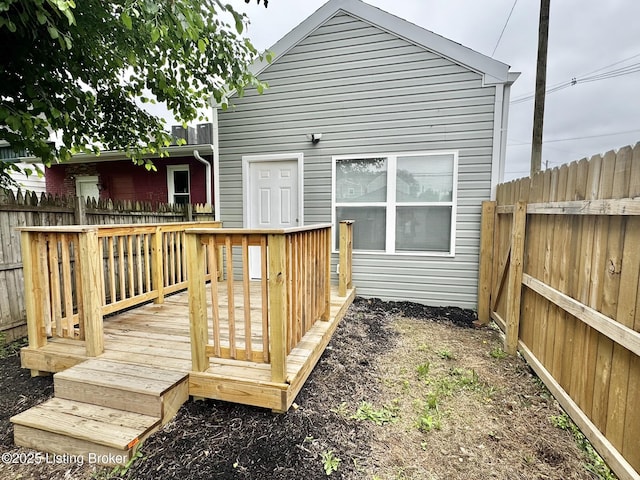 445 Marret Ave, Louisville, KY 40208 - wooden deck featuring a fenced backyard